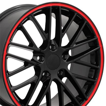 17 Corvette C6 ZR1 Black Red Line Wheel Rim Fits Chevrolet Camaro SS