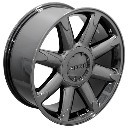 20 Fits GMC   Denali Style Wheel Rim Black Chrome 20x8.5 Cadillac