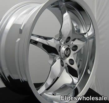 18x8 5 Chrome Wheels Rims Stern ST6 5x108