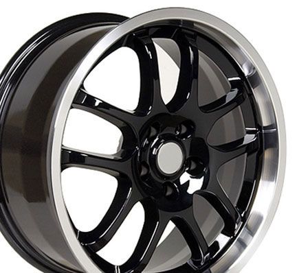 18 X8X9 Black Wheels Rims Fit Infinti G35