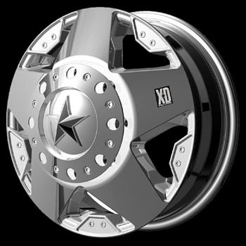 17x6 Chrome Rims XD XD775 8x6 5 Rockstar Dually