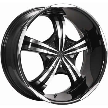 22x9.5 Chrome Black Motiv Mayhem Wheels 5x115 5x5 +15 JEEP WRANGLER