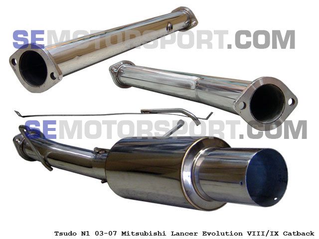 Lancer 2003 2004 2005 2006 2007 evo8 EVO9 Tsudo N1 3 Cat Back Exhaust