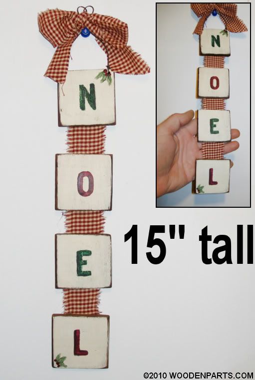 15 Noel Christmas Hanging Sign Wood Decoration