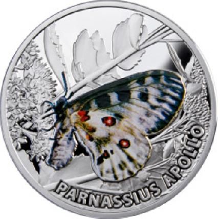 Niue 2010 1$ Butterflies 28 28g Silver Apollo