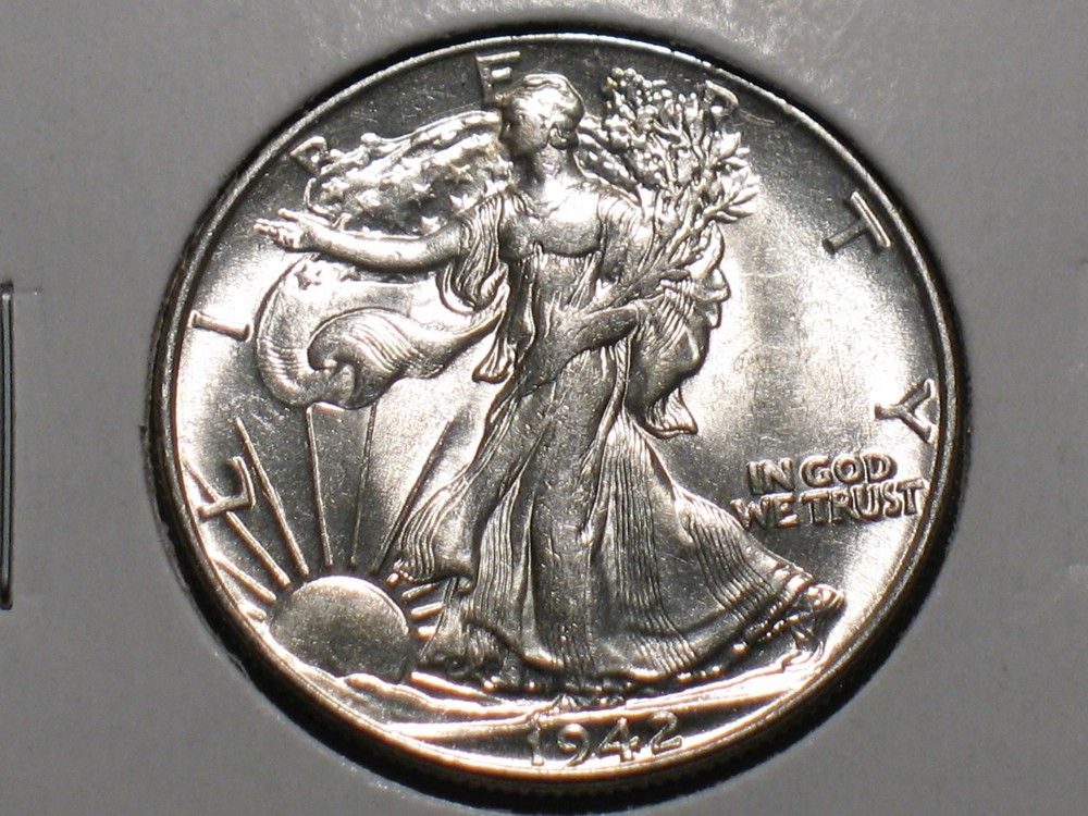 1942 P Silver Walking Liberty Half Dollar Philadelphia Pi