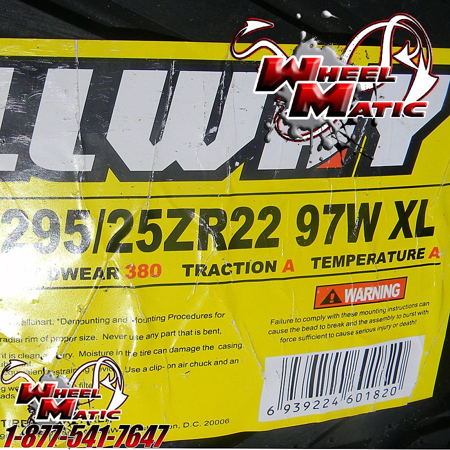 New 295 25R22 Fullway HP198 Tire 295 25 22 2952522