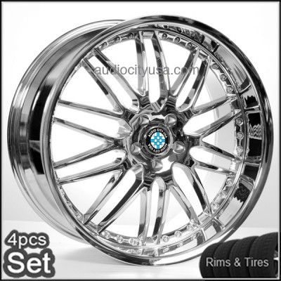M46 Chrome Wheels and Tires for BMW Rims 3,5,7series M3 M5 M6 X3 X5 X6