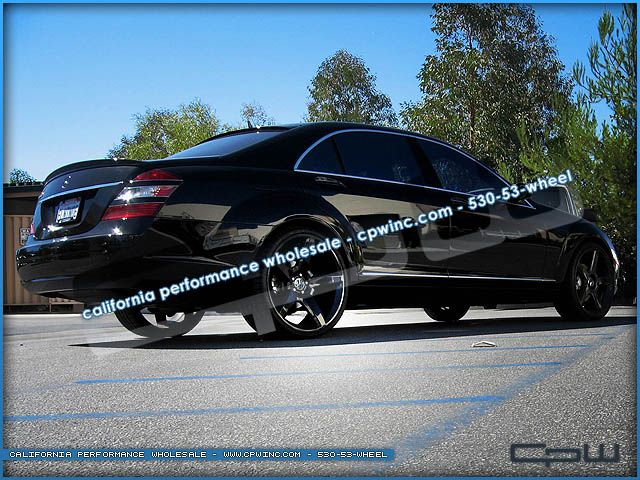22 inch Mercedes Benz Black Wheels Rims Tire Package S550 CL550 550