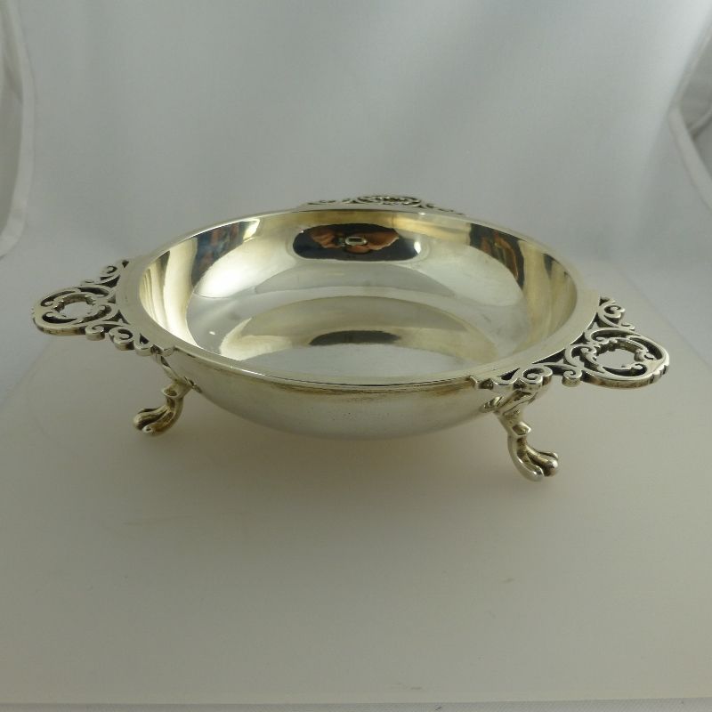 Antique Heavy Ornate Silver Dish London 1892 J R