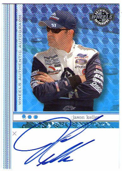 Jason Keller 2003 Wheels Autograph Signed Card Auto NASCAR