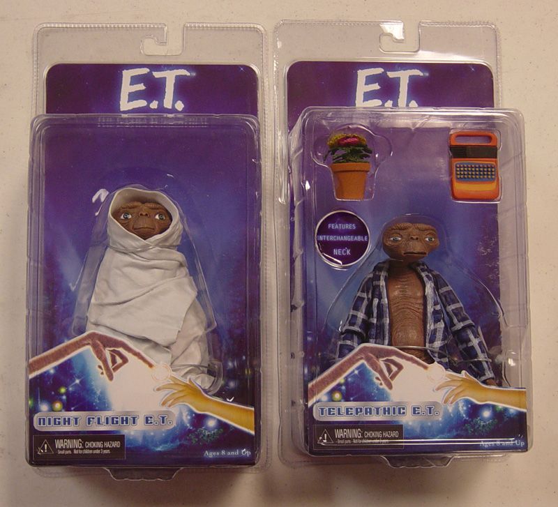 2012 NECA E T Set of 2 Action Figures Night Flight and Telepathic MISP