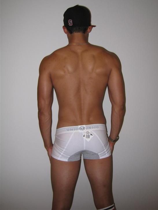 White Unico boxer briefs underwear S small muscle jock