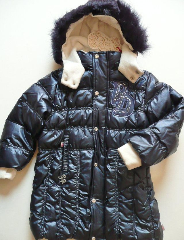 Pezzo Doro Daunenjacke Jacke Winterjacke Mantel blau W12 13 Gr.104