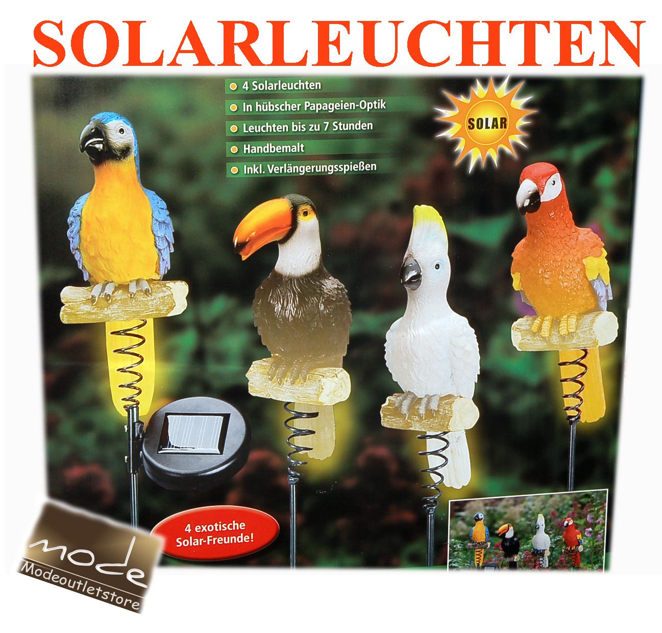 SET Garten Solarleuchten Solarlampe Erdmännchen Gartenbeleuchtung