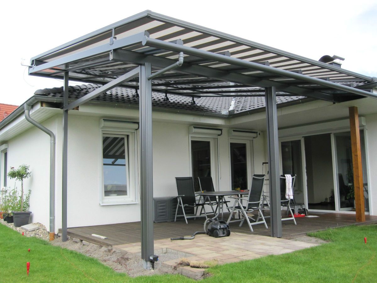 Terrassenüberdachung, Carport, ALU, Glas 10 mm VSG