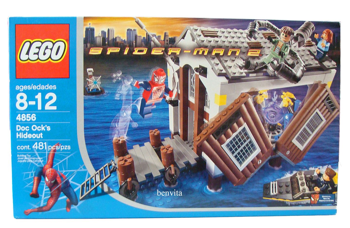 ® 4856 Spider Man 2   Doc Ock`s Versteck 8 12 Jahren 481 Teile   Neu