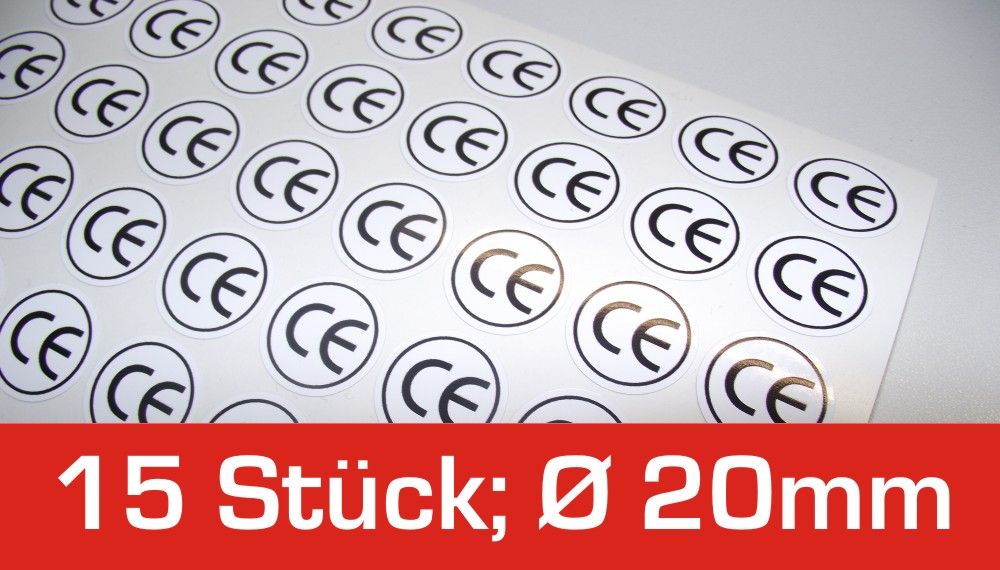 15 stueck ce zeichen oe 20mm rund material hochleistungs pvc folie