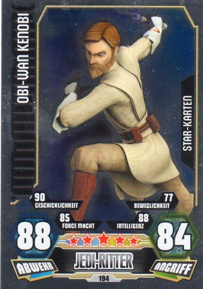 FORCE ATTAX STAR WARS SERIE 3 CLONE WARS OBI WAN KENOBI 194 STAR