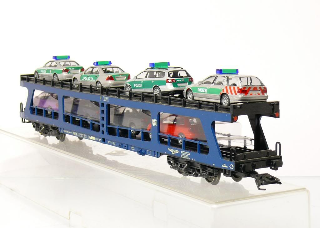 Märklin 4234 Doppelstock Autotransporter DDm 915 mit 8 PKW TOP in OVP