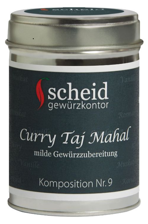 SCHEID GEWÜRZKONTOR CURRY TAJ MAHAL 60 GRAMM DOSE MHD 11 10 12 EUR 1