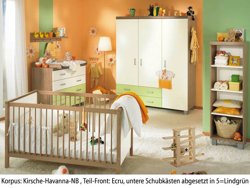 Paidi Leo Babyzimmer Kinderzimmer Kirsche Ecru Lindgrün