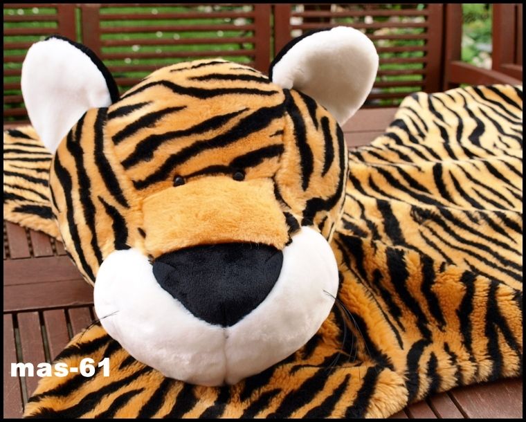 NICI TIGER 110 CM STOFFTIER BETTVORLEGER TIGERFELL KAMIN VORLEGER WILD