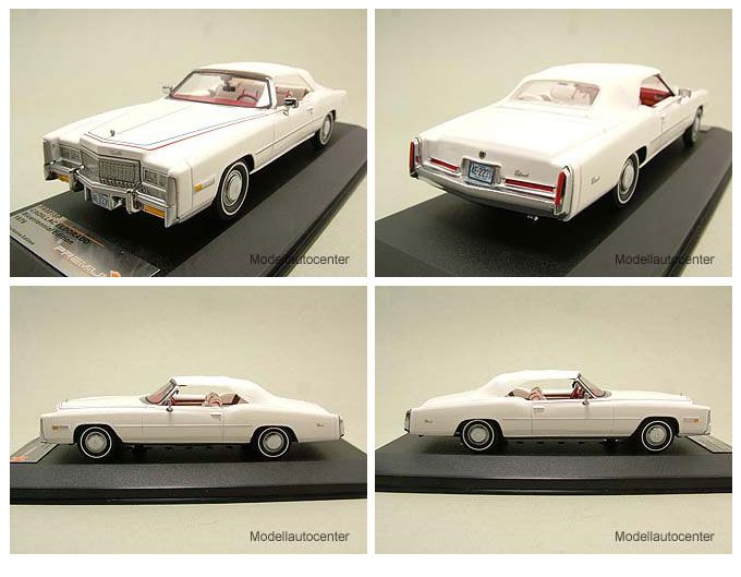 Cadillac Eldorado Cabrio geschlossen 1976 weiß, Modellauto 143