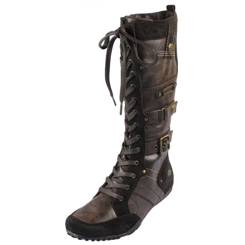 Dockers Stiefel NEU Damen Schuhe Leder Winterstiefel