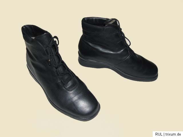 GANTER Stiefeletten mit Lammfell Schuhe Lederschuhe Gr.39 schwarz TOP