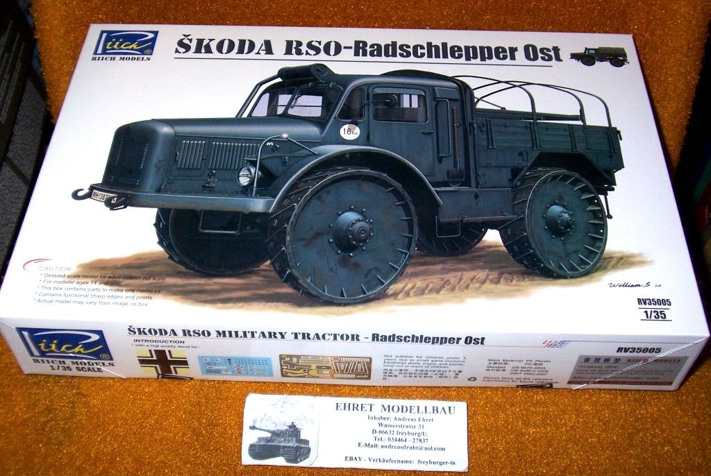 WWII Skoda RSO   Radschlepper Ost in 135 von RIICH Neu