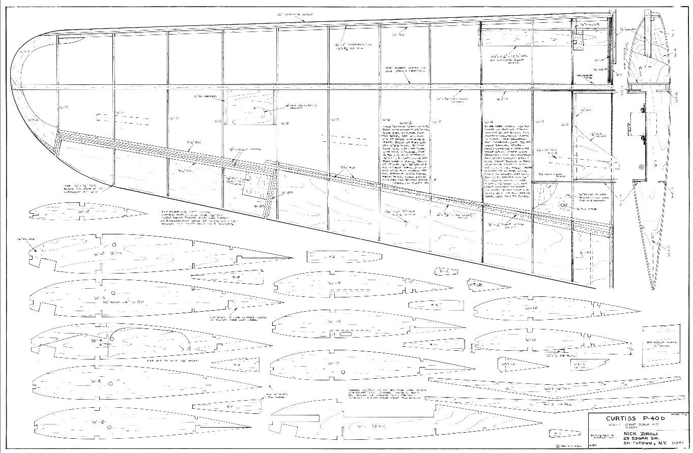 Bauplan Curtiss P40 D (Nick Ziroli) 94