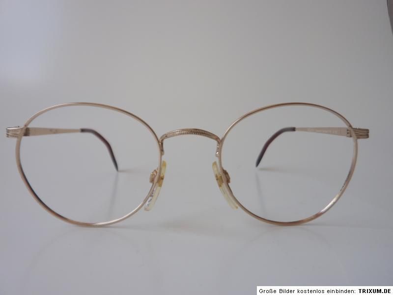 Brille Brillengestell Unisex Metall Panto goldfarben Brillenfassung