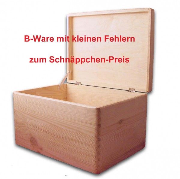 Ware Aufbewahrungsbox Holzkiste mit Deckel ohne Griffloechern Kiefer