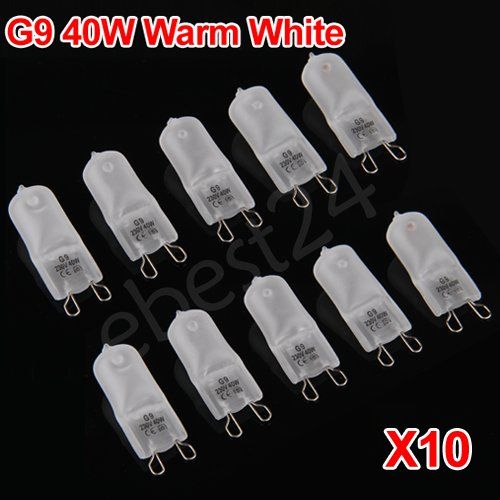 10X G9 Halogen Licht Beleuchtung Warm Weiß UV Schutz 40W