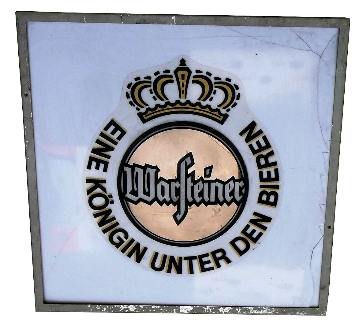 Warsteiner Pils Bier Neon Leuchtreklame Lanpe Wandlampe 66 x 66cm