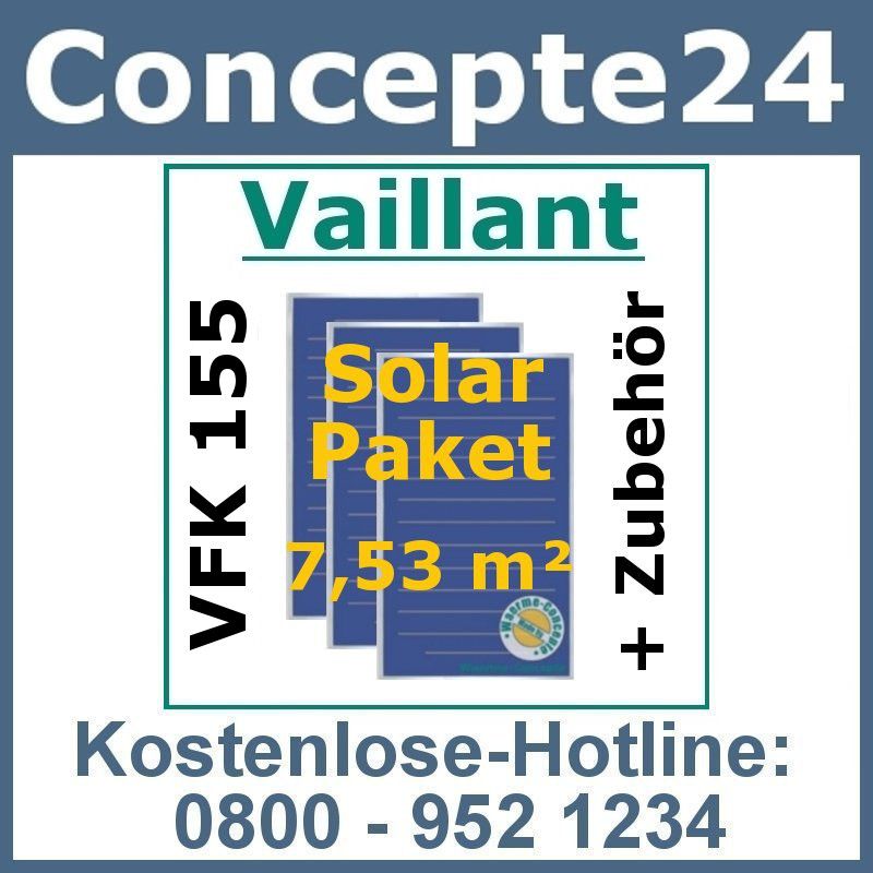 Vaillant VFK 155 V Solar Paket 7,53 m² Solar Kollektoren Solarpanel