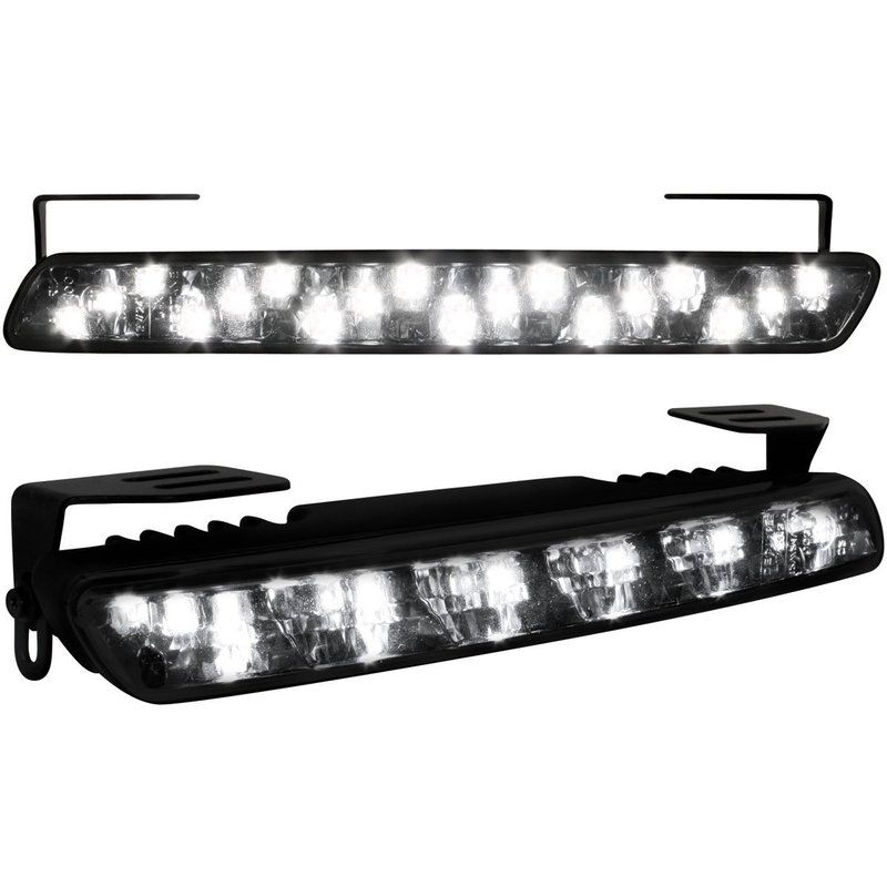 Tagfahrlicht 18 LED universell XENON weiß TÜV R87 & Dimmfunktion ECE