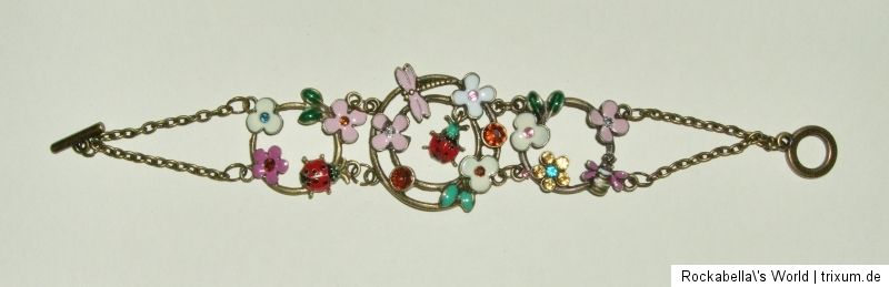 Armband Blume Marienkäfer süß Flower Ladybug Romantik Nostalgie