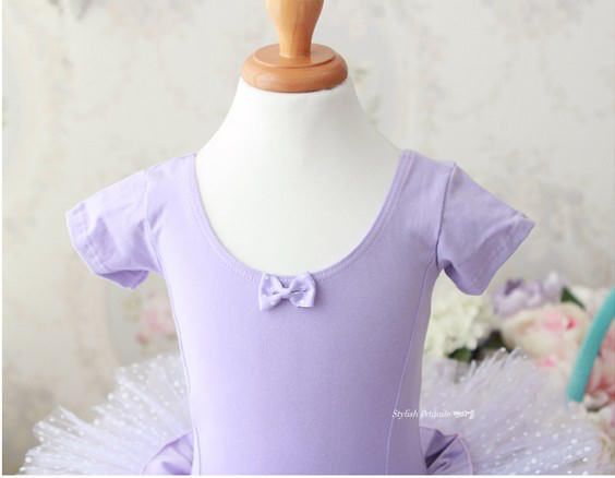 Girls Party Dance Ballet Tutu Dress Costume 3 8 T Purple Leotard