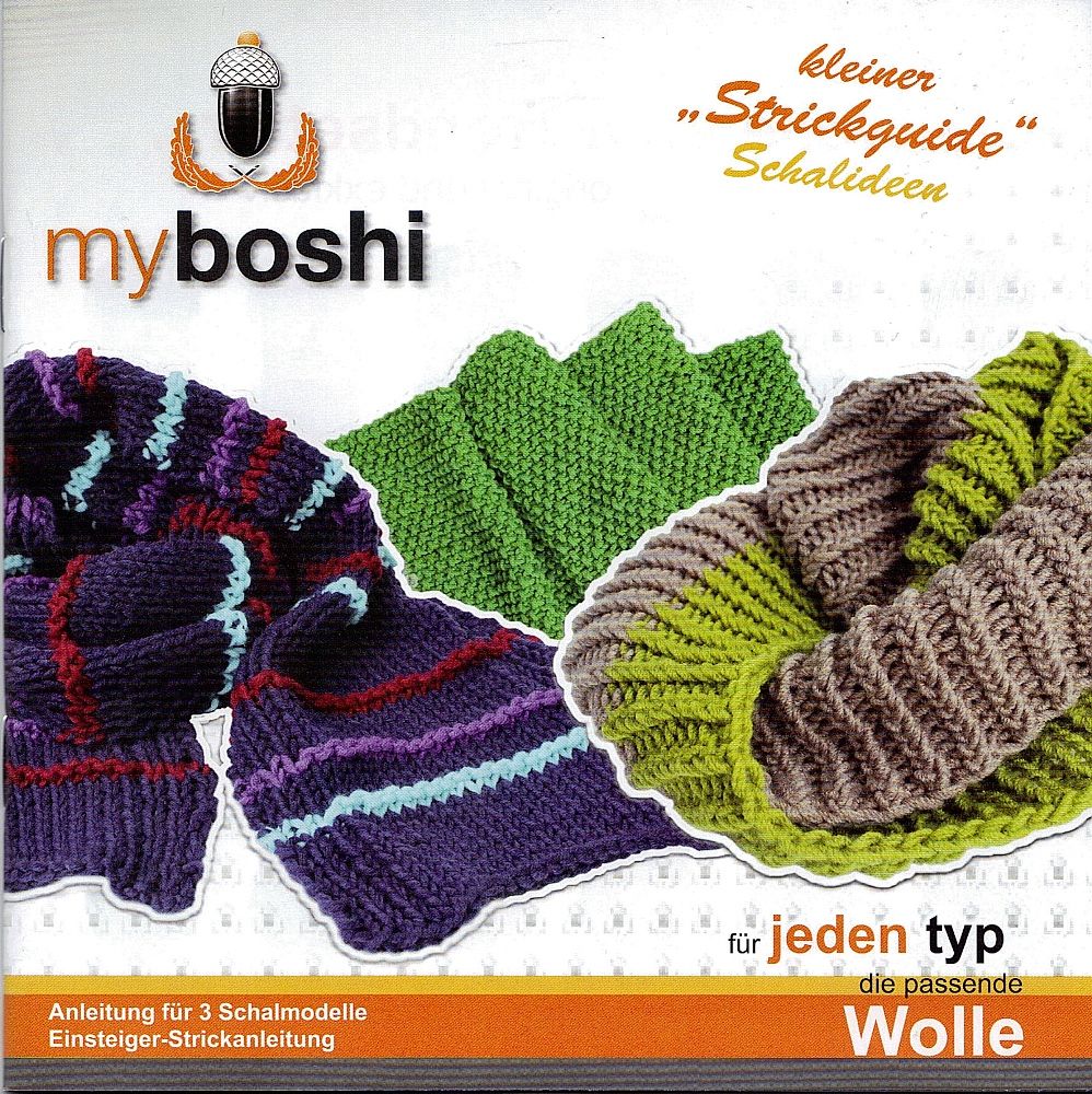 myboshi, kleiner Strickguide, Einsteiger Schalideen mit 3