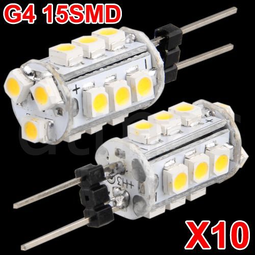 10x G4 12V 15 SMD LED Strahler Leuchte Birnen Warmweiß für RV Boot