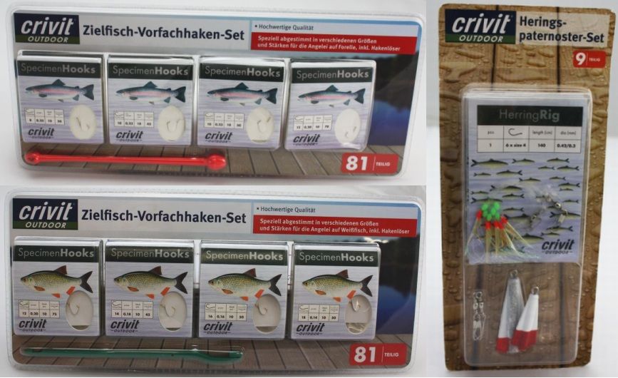 81 teiliges Zielfisch Vorfachhakenset, 9 teiliges