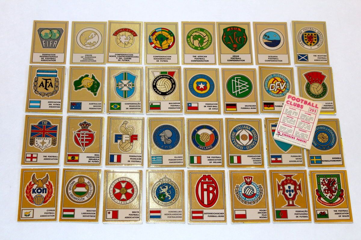 RARE Panini FOOTBALL CLUBS 75 1975 – KOMPLETTSATZ COMPLETE STICKER