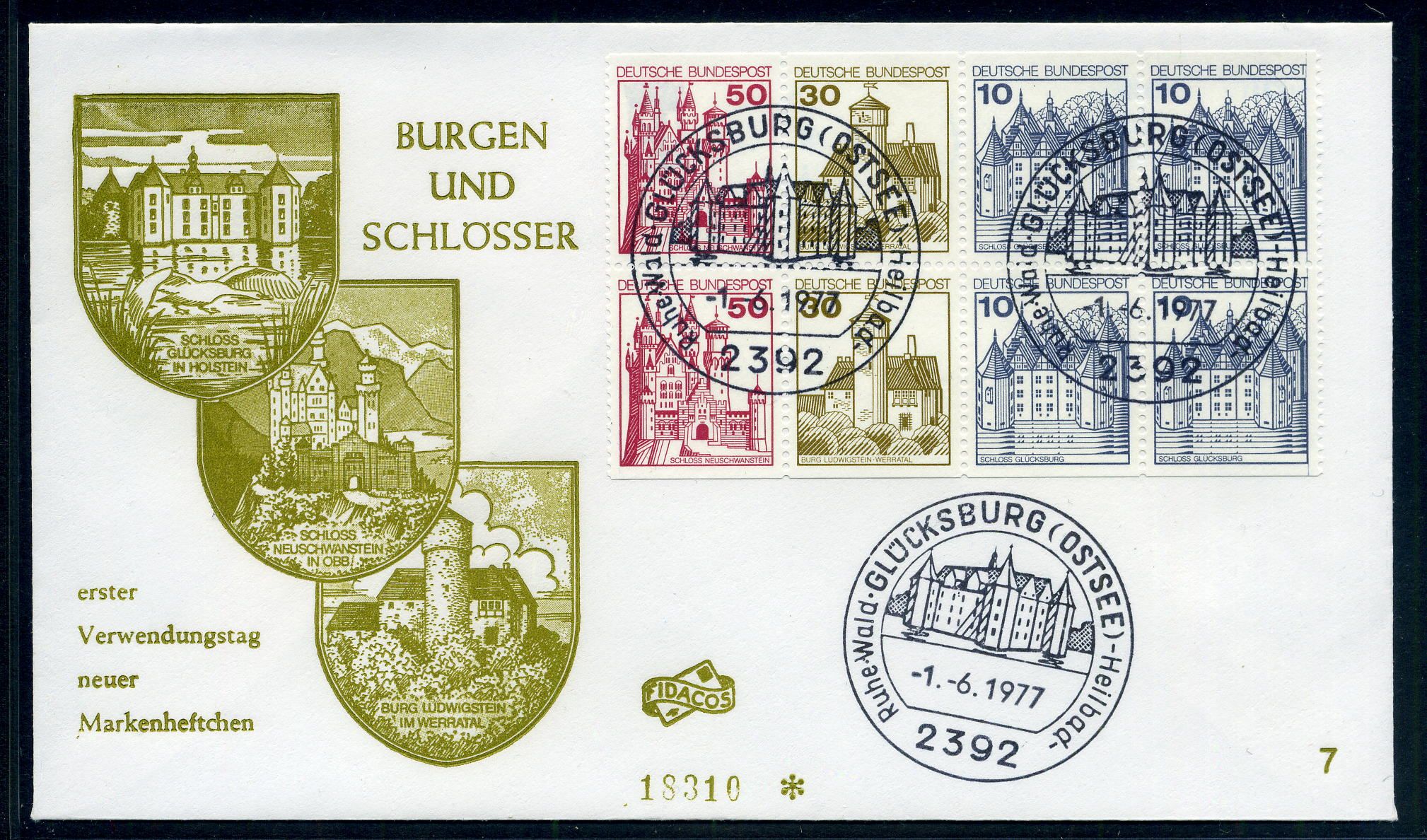 Bund H Blatt 26 auf FDC 1.6.77 (C 2840