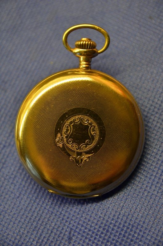 Alte vergoldete Non Pareil Herren Savonette Taschenuhr 1900