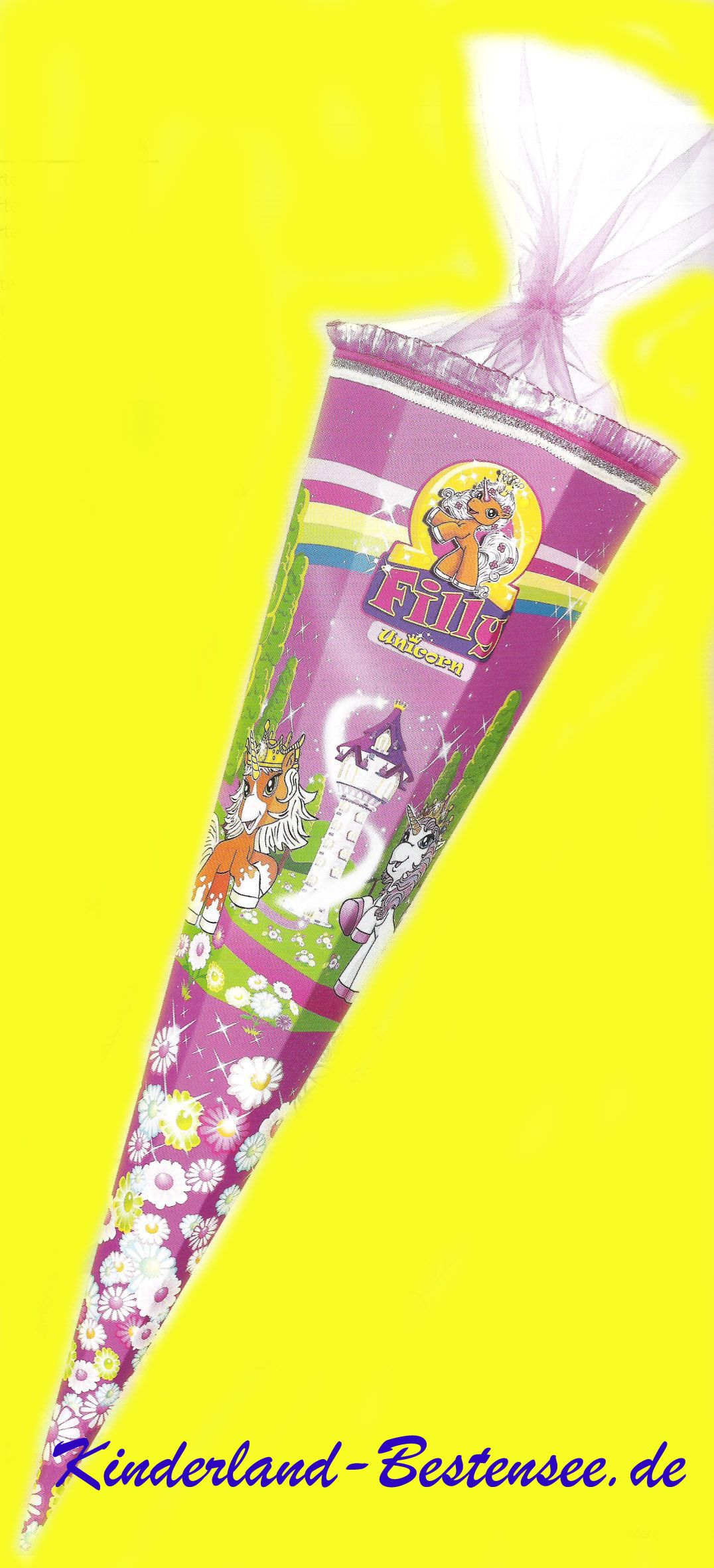 FILLY UNICORN ZUCKERTÜTE SCHULTÜTE 85 cm 6 eckig*FILLYS*NEU