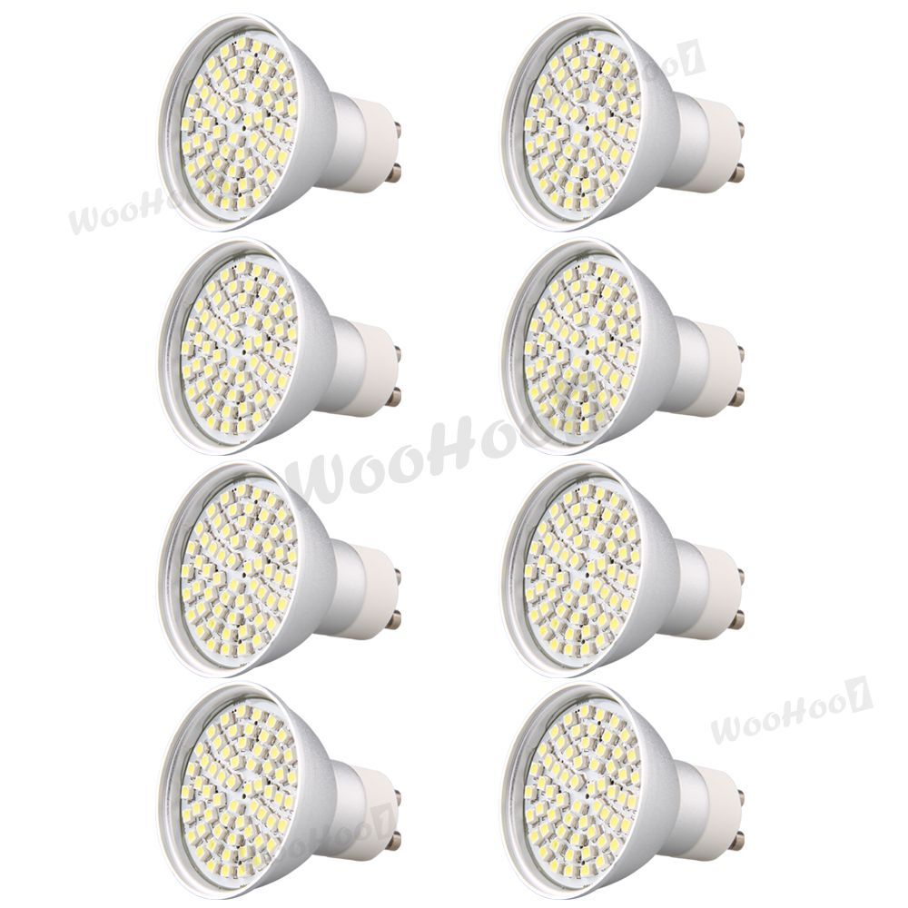 8x GU10 60 3528 SMD LED Lampe Spotlicht Strahler Leuchtmittel Weiß
