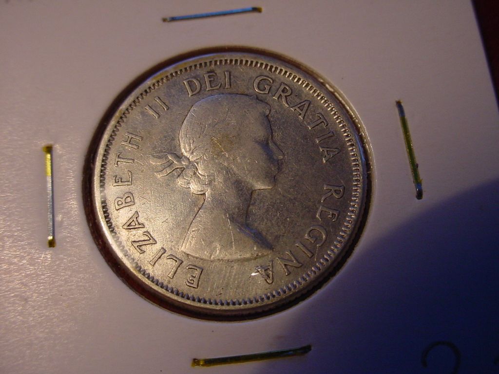 Canada 25 CENTS ELIZABETH II DEI GRATIA REGINA 1956 574