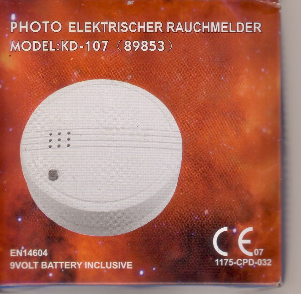 PHOTO ELEKTRISCHER RAUCHMELDER / Modell KD 107 (89853)